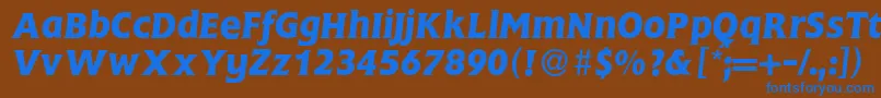 FlemingBolditalic Font – Blue Fonts on Brown Background