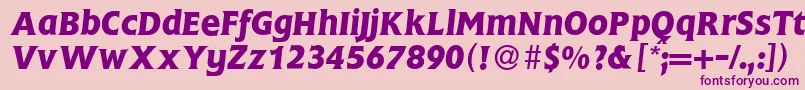 FlemingBolditalic Font – Purple Fonts on Pink Background