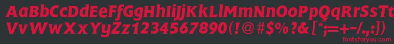 FlemingBolditalic Font – Red Fonts on Black Background
