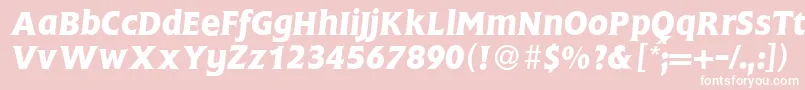 FlemingBolditalic Font – White Fonts on Pink Background