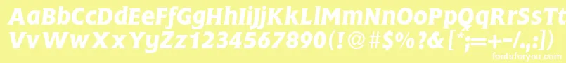 FlemingBolditalic Font – White Fonts on Yellow Background