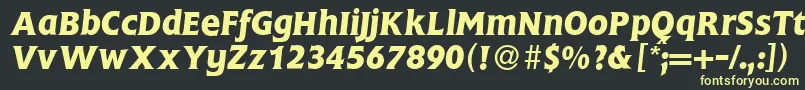 FlemingBolditalic Font – Yellow Fonts on Black Background