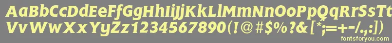 FlemingBolditalic Font – Yellow Fonts on Gray Background