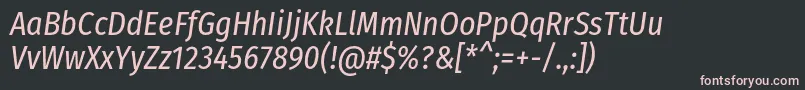 fuente FirasanscondensedItalic – Fuentes Rosadas Sobre Fondo Negro