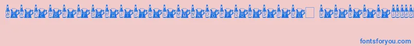 BottomsUp Font – Blue Fonts on Pink Background