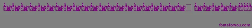 Czcionka BottomsUp – fioletowe czcionki na szarym tle