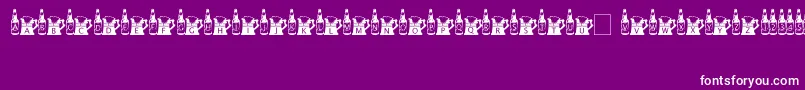 BottomsUp Font – White Fonts on Purple Background
