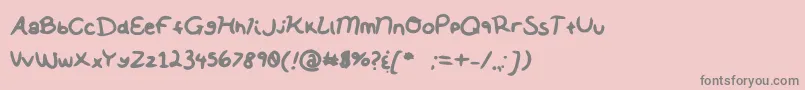 フォントSoftNotes – ピンクの背景に灰色の文字