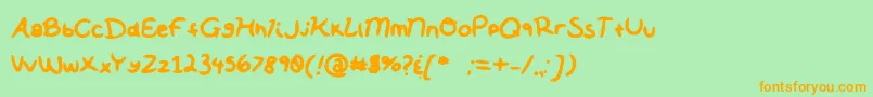 More about SoftNotes Font SoftNotes Font – Orange Fonts on Green Background
