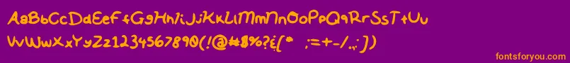 Шрифт SoftNotes – оранжевые шрифты на фиолетовом фоне