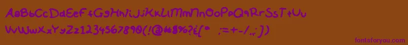 Шрифт SoftNotes – фиолетовые шрифты на коричневом фоне