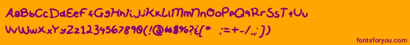 Шрифт SoftNotes – фиолетовые шрифты на оранжевом фоне