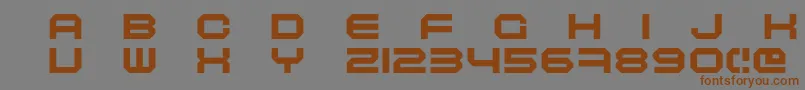 Maschinen Font – Brown Fonts on Gray Background