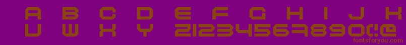 Maschinen Font – Brown Fonts on Purple Background