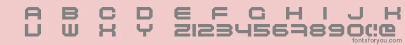 Maschinen Font – Gray Fonts on Pink Background