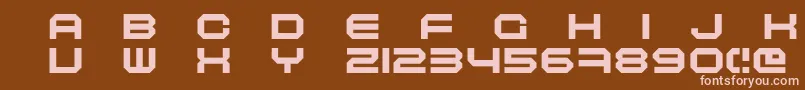 Maschinen Font – Pink Fonts on Brown Background