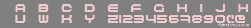 Maschinen-Schriftart – Rosa Schriften auf grauem Hintergrund