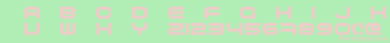 Maschinen Font – Pink Fonts on Green Background