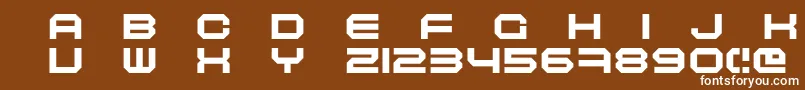 Maschinen Font – White Fonts on Brown Background