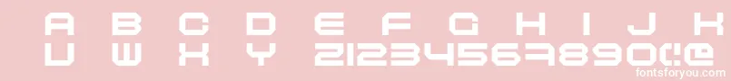 Maschinen Font – White Fonts on Pink Background