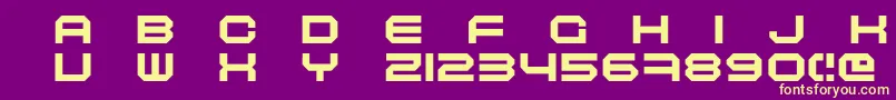 Maschinen Font – Yellow Fonts on Purple Background