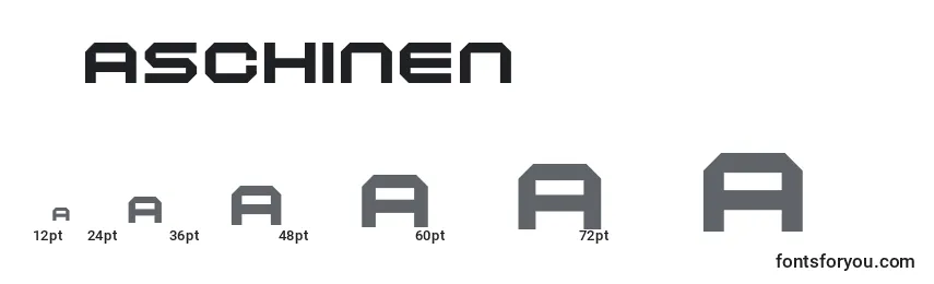 Maschinen Font Sizes
