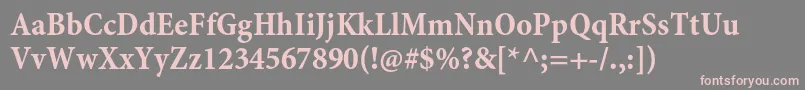 Más sobre la fuente MinionproBoldcncapt fuente MinionproBoldcncapt – Fuentes Rosadas Sobre Fondo Gris