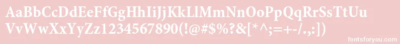 MinionproBoldcncapt Font – White Fonts on Pink Background