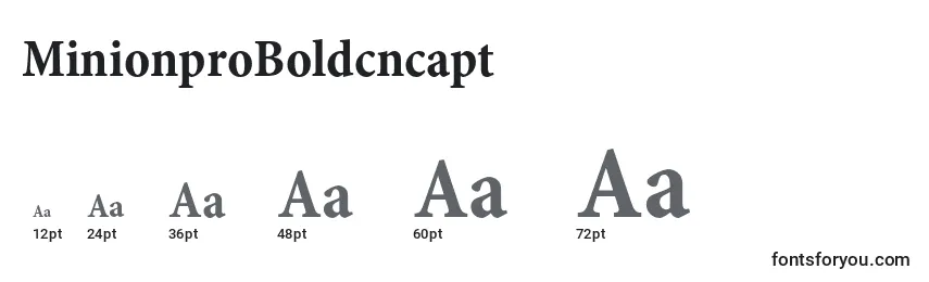 Размеры шрифта MinionproBoldcncapt