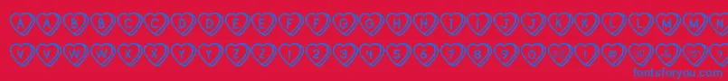 Weitere Informationen zur SweetHeartsOt-Schriftart SweetHeartsOt-Schriftart – Blaue Schriften auf rotem Hintergrund