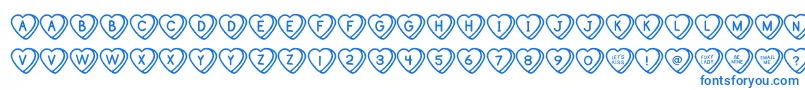 SweetHeartsOt Font – Blue Fonts on White Background