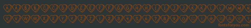 SweetHeartsOt Font – Brown Fonts on Black Background
