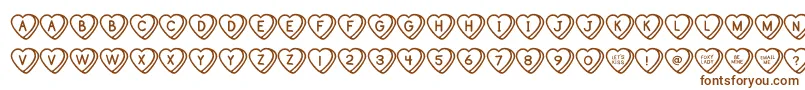 SweetHeartsOt Font – Brown Fonts on White Background