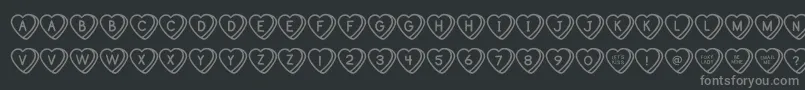 SweetHeartsOt Font – Gray Fonts on Black Background