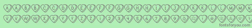 SweetHeartsOt Font – Gray Fonts on Green Background