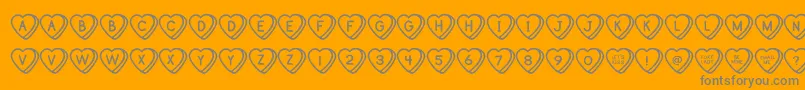 SweetHeartsOt Font – Gray Fonts on Orange Background