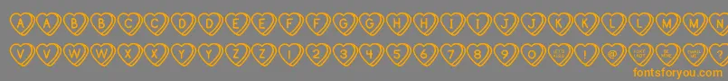 SweetHeartsOt Font – Orange Fonts on Gray Background