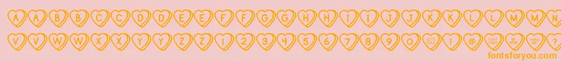 SweetHeartsOt Font – Orange Fonts on Pink Background