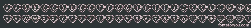 SweetHeartsOt Font – Pink Fonts on Black Background