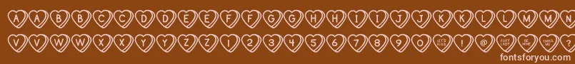 SweetHeartsOt Font – Pink Fonts on Brown Background