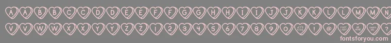 SweetHeartsOt Font – Pink Fonts on Gray Background