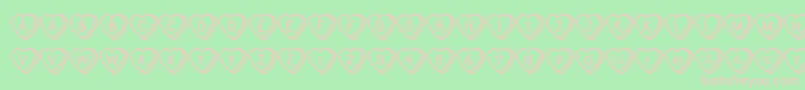 SweetHeartsOt Font – Pink Fonts on Green Background