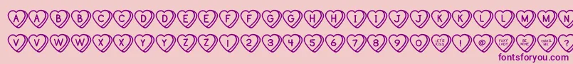 SweetHeartsOt Font – Purple Fonts on Pink Background