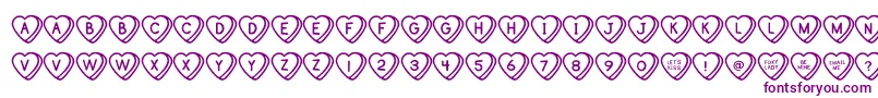 SweetHeartsOt Font – Purple Fonts on White Background