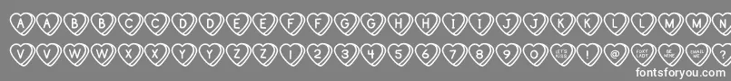 SweetHeartsOt Font – White Fonts on Gray Background