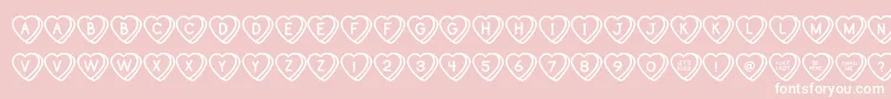 SweetHeartsOt Font – White Fonts on Pink Background