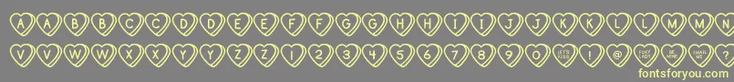 SweetHeartsOt Font – Yellow Fonts on Gray Background