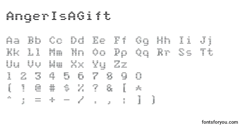 Шрифт AngerIsAGift – алфавит, цифры, специальные символы