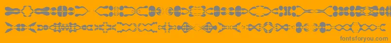Lamorte11-Schriftart – Graue Schriften auf orangefarbenem Hintergrund