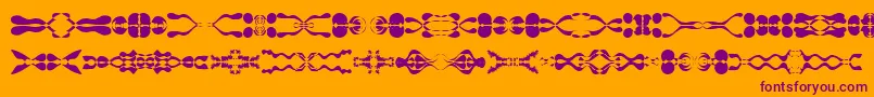 Lamorte11-fontti – violetit fontit oranssilla taustalla